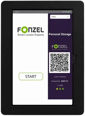 Durolt Kiosk App — wall-mounted touchscreen locker terminal